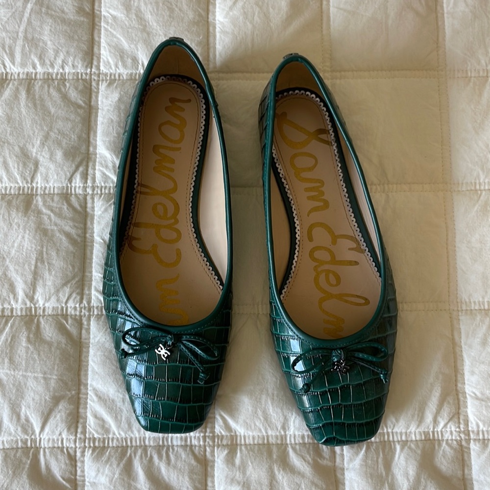 Sam Edelman 'jillie' Croc Embossed Leather Flats